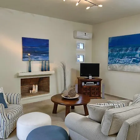 Ouranos Our Dream In Blue And Cream With Seaview And Pool *